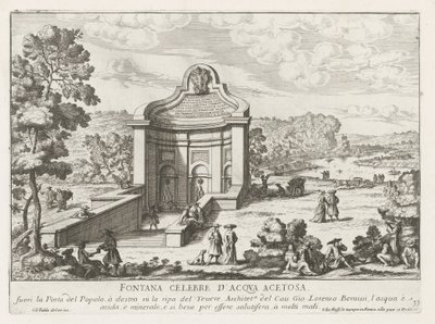 Acqua Acetosa fountain te Roma
Famosa fonte Acqua Acetosa (...) (título sobre o objecto)
Fontes de Roma (título da série)
Fonteinen van Rome (título da série) de Giovanni Battista Falda