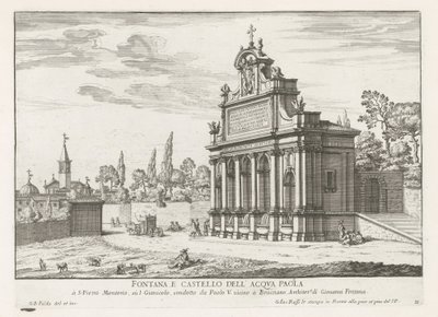 Acqua Paola fountain te Roma
Fonte e castelo Acqua Paola (título sobre o objecto)
Fontes de Roma (título da série)
Fonteinen van Rome (título da série) de Giovanni Battista Falda
