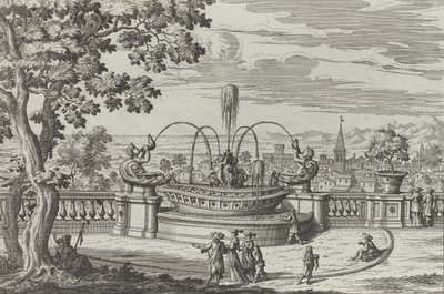 Fontana di Belvedere á Frascati ..., 1691 ou depois. de Giovanni Battista Falda