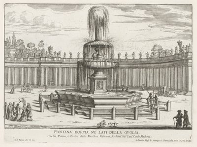 Fonte na Praça de São Pedro no Vaticano Fontana doppia ne