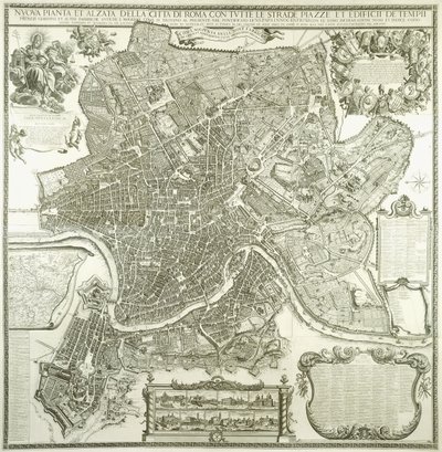 Planta da cidade de Roma, 1730 de Giovanni Battista Falda