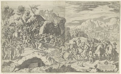 Cristo sucumbe ao peso da cruz de Giovanni Battista Fontana