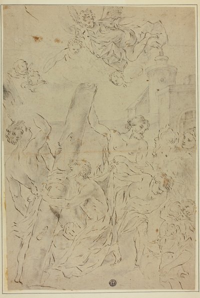Santo André adorando a cruz de Giovanni Battista Gaulli