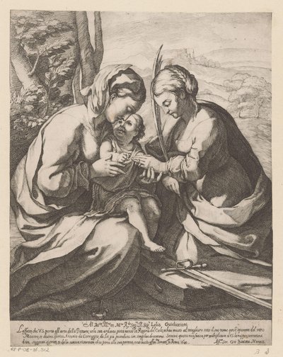 O casamento místico de Santa Catarina de Giovanni Battista Mercati