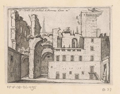 Resten van het Serapeum te Rome Cartilha do Cardeal di Fiorenza Leone XI (título no objeto) Gezichten op Rome (título da série) Algumas vistas e perspectivas de lugares desabitados em Roma (título da série) de Giovanni Battista Mercati