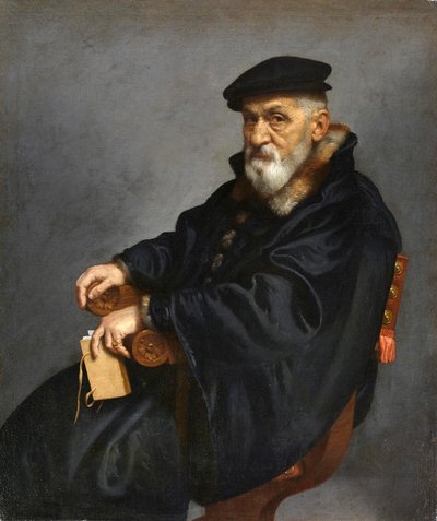 Italiano: Retrato de um velho sentado de Giovanni Battista Moroni