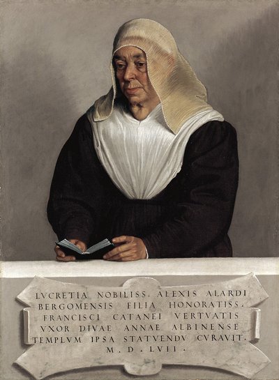 A abadessa Lucrezia Vertova Agliardi, c.1557 (óleo sobre tela) de Giovanni Battista Moroni