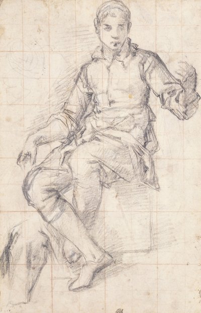 Um Menino Sentado de Giovanni Battista Naldini