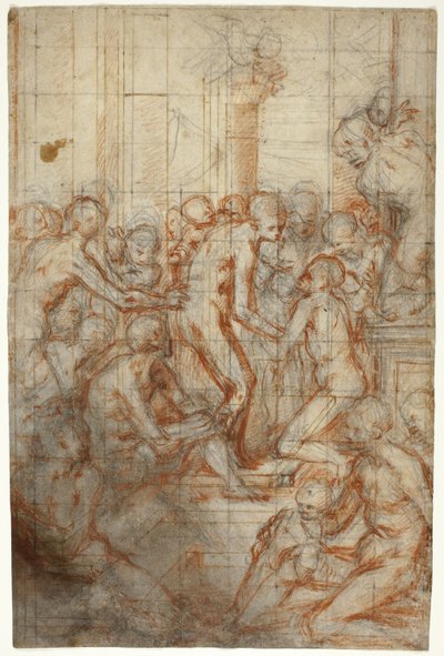 Estudo para a Purificação da Virgem de Giovanni Battista Naldini