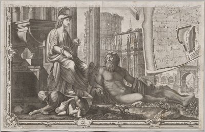 Novo mapa de Roma trazido à luz por Giambattista Nolli no ano MDCCXLVII, conhecido como La Pianta Grande di Roma de Giovanni Battista Nolli