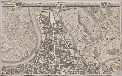 Novo mapa de Roma trazido à luz por Giambattista Nolli no ano MDCCXLVII, conhecido como La Pianta Grande di Roma de Giovanni Battista Nolli