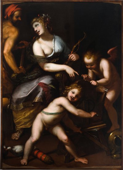 A preparação das setas de Cupido de Giovanni Battista Paggi