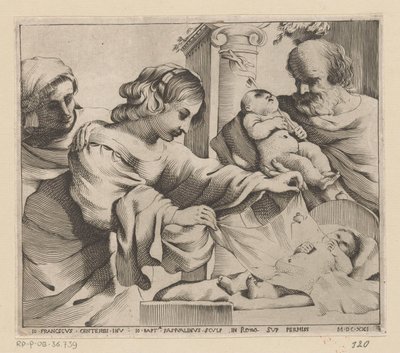 A Sagrada Família com Anna e o jovem João Baptista de Giovanni Battista Pasqualini