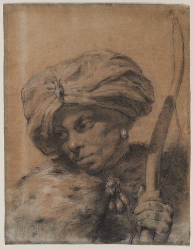 Arqueiro com cocar turbante de Giovanni Battista Piazzetta
