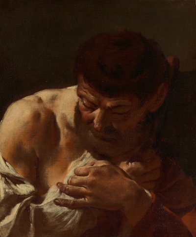 Busto de um homem São Matias, ca. 1715-20. de Giovanni Battista Piazzetta