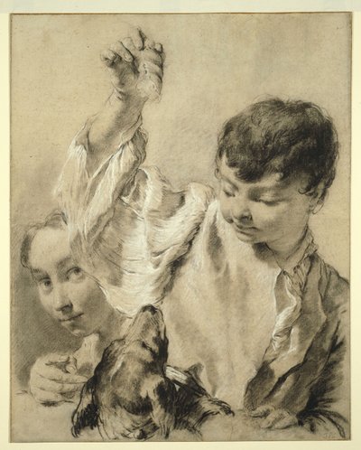 Giacomo a alimentar um cão de Giovanni Battista Piazzetta
