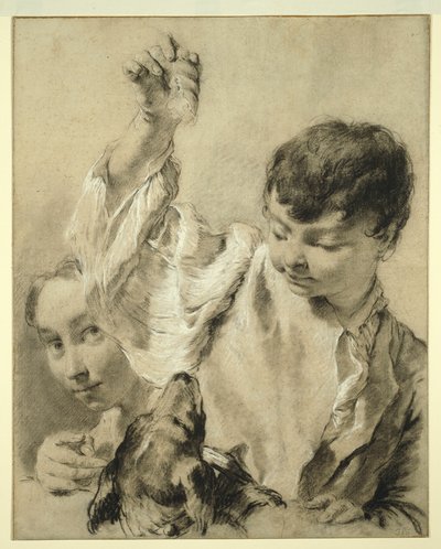 Giacomo a alimentar um cão de Giovanni Battista Piazzetta