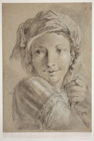 Cabeça de um jovem soldado de Giovanni Battista Piazzetta