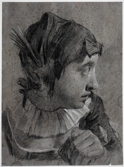 Cabeça de uma jovem rapariga (Barbara Piazzetta?) de Giovanni Battista Piazzetta