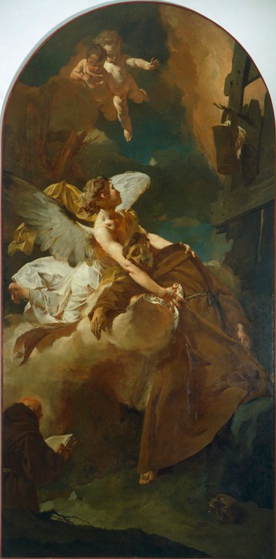 O êxtase de São Francisco, de Giovanni Battista Piazzetta (1682-1754). de Giovanni Battista Piazzetta