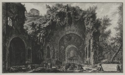 Vista da fonte e da gruta de Egéria fora da Porta Capena ou de San Sebastiano, de: Vedute di Roma de Giovanni Battista Piranesi