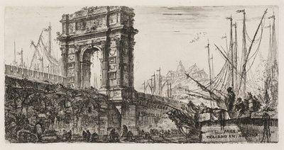 Arco de Trajano em Ancona, placa 28 de Algumas Vistas dos Arcos do Triunfo e outros monumentos de Giovanni Battista Piranesi