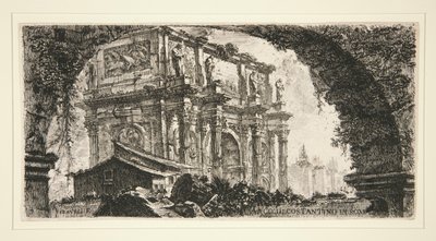 Arco de Constantino em Roma, de algumas vistas de arcos triunfais e outros monumentos de Giovanni Battista Piranesi