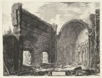 Bibliotheek in de Villa Adriana te Tivoli
Restos de uma sala pertencente ao Castro Pretorio na Villa Adriana em Tivoli (título sobre o objecto)
Gezichten op Rome (título da série)
Vistas de Roma desenhadas e gravadas pelo arquitecto Giambattista Piranes de Giovanni Battista Piranesi