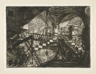 Carceri, XI: O arco com ornamento de concha de Giovanni Battista Piranesi