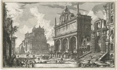 Acqua Felice Fountain te Roma
Vista do Castelo Acqua Felic (título sobre o objecto)
Gezichten op Rome (título da série)
Vistas de Roma desenhadas e gravadas pelo arquitecto Giambattista Piranesi Ve(nez)iano (título da série) de Giovanni Battista Piranesi
