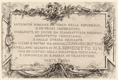 Frontispiz von Giovanni Battista Piranesi