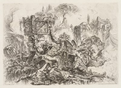 Groteschi: Ruínas com Serpentes de Giovanni-Battista Piranesi