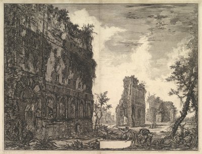 Villa Adriana: Praça de Ouro Praça de Ouro Vista das sobras do Circonfe ..., ca. 1776 de Giovanni Battista Piranesi