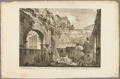 Vista interna do Átrio do Pórtico de Octavia, de Vistas de Roma de Giovanni Battista Piranesi