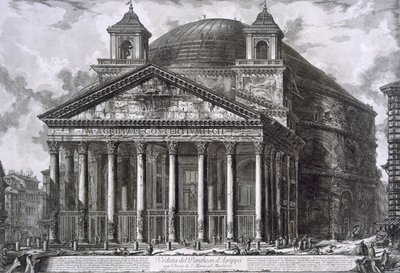 Panteão de Agripa, Roma (gravura) de Giovanni Battista Piranesi