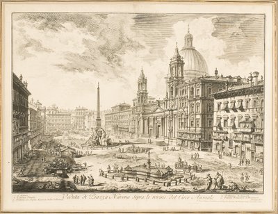 Piazza Navona, placa de &39;Views of Rome&39; de Giovanni Battista Piranesi