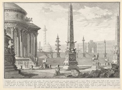 Ilustração 10: O antigo Capitólio subiu cerca de cem degraus [...] Campido ..., 1743. de Giovanni Battista Piranesi