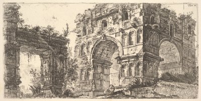 Ilustração 11: Templo de Janus Tempio di Giano da série Roman Antiquity, ca. 1748 de Giovanni Battista Piranesi