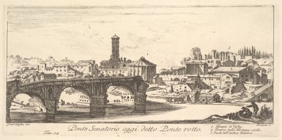 Tafel 14: Senatorische Brücke, heute Ponte Rotto genannt, ca. 1748 von Giovanni Battista Piranesi