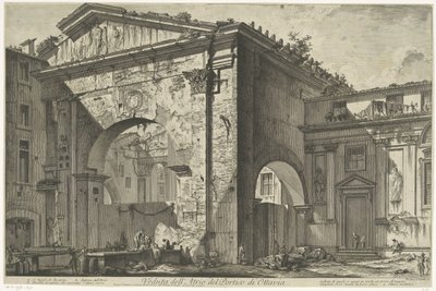 Porticus van Octavia te Rome
Vista do Átrio do Pórtico de Octavia (título sobre o objecto)
Gezichten op Rome (título da série)
Vistas de Roma desenhadas e gravadas pelo arquitecto Giambattista Piranesi Ve(nez)iano (título da série) de Giovanni Battista Piranesi