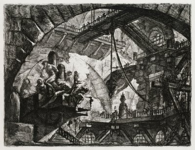 Prisioneiros numa plataforma saliente de Giovanni Battista Piranesi