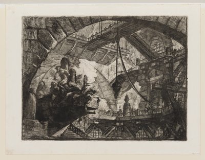 Prisioneiros numa plataforma saliente de Giovanni Battista Piranesi