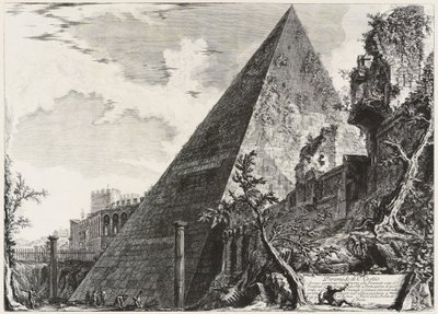 Pirâmide de Caio Céstio de Giovanni Battista Piranesi