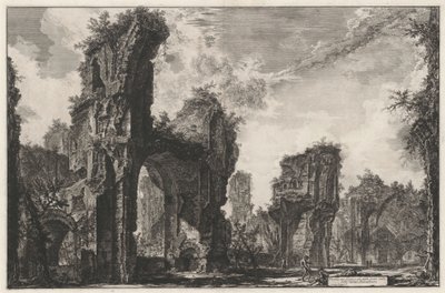 Ruínas do Sisto, ou da grande sala das Termas Antoninas de Giovanni Battista Piranesi