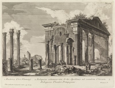 Ruínas do Pórtico de Octávia de Giovanni Battista Piranesi