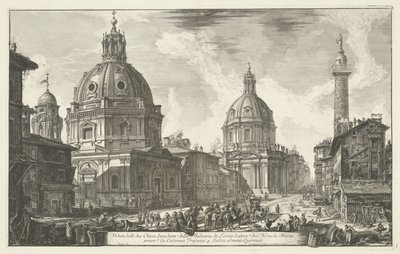Santa Maria di Loreto en de Santissimo Nome di Maria te Rome Vista das duas igrejas (...) (título no objeto) Gezichten op Rome (título da série) Vistas de Roma projetadas e gravadas pelo arquiteto Giambattista Piranesi Ve (nez) iano (título da série) de Giovanni Battista Piranesi