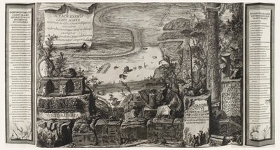 Scenographia Campi Martii, página do Campo Marzio da Roma Antiga de Giovanni-Battista Piranesi