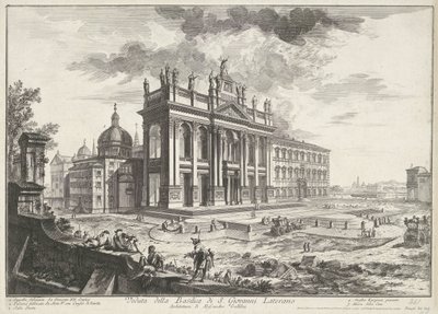 Sint-Jan van Lateranen te Rome
Vista da Basílica de São João de Latrão (título sobre o objecto)
Gezichten op Rome (título da série)
Vistas de Roma desenhadas e gravadas pelo arquitecto Giambattista Piranesi Ve(nez)iano (título da série) de Giovanni Battista Piranesi