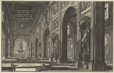 São João de Latrão, interior, de «Vedute di Roma» (Vistas de Roma) de Giovanni Battista Piranesi