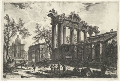 Tempel van Saturnus te Rome
Outra visão dos restos do Pronao do Templo de Concordia (título sobre o objecto)
Gezichten op Rome (título da série)
Vistas de Roma desenhadas e gravadas pelo arquitecto Giambattista Piranesi Ve(nez)iano (título da série) de Giovanni Battista Piranesi